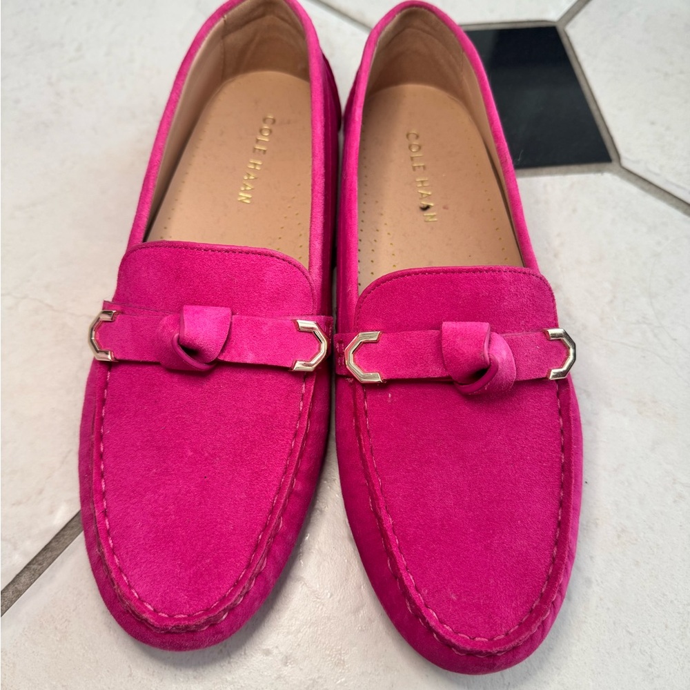Cole Haan Women's Fuchsia Suede Loafers